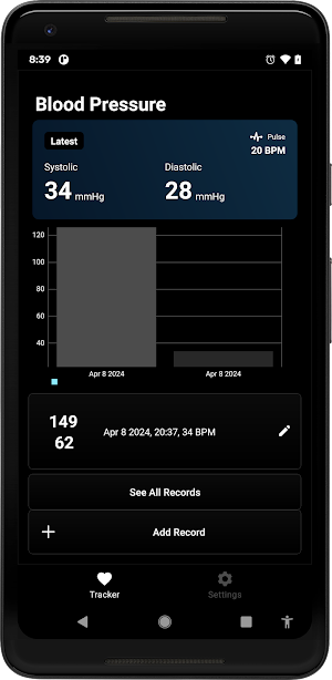 Blood Pressure App - Log BP Screenshot 0