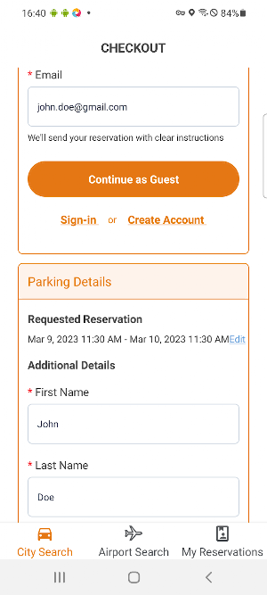 Onairparking Screenshot 2