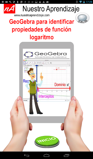 GeoGebra  y las características función logaritmo Screenshot 0