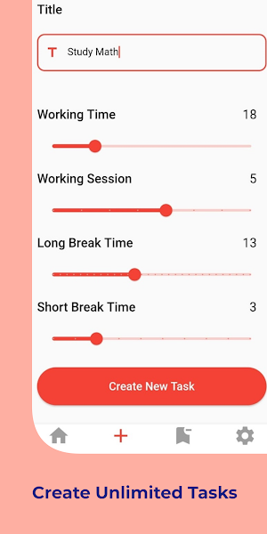 Pomodoro - Add Unlimited Tasks Screenshot 1