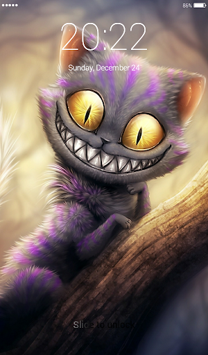 Cheshire Cat Lock Screen Wallp Screenshot 2