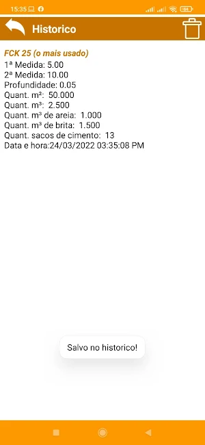calculo de concreto Screenshot 1