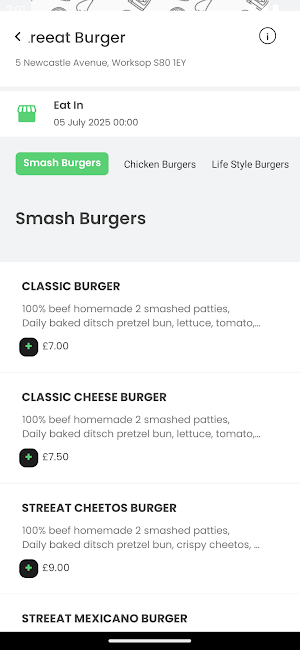 Streeat Burger Screenshot 1