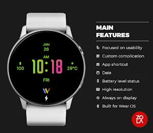 Green Pink Modern Watch Face Screenshot 1
