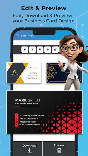 Digital Business Card Maker Screenshot 2