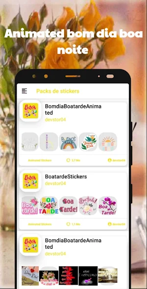 bom dia-Animated- figurinhas Screenshot 3
