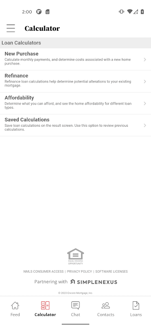 Encore Mortgage Screenshot 1