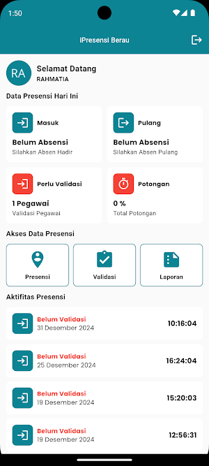 iPresensi Berau Screenshot 0