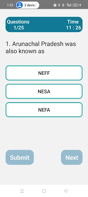 Arunachal Pradesh State Quiz Screenshot 0