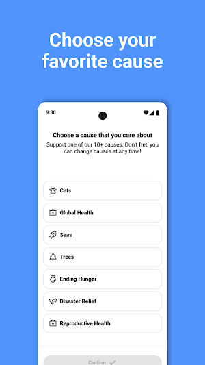 App for a Cause Screenshot 1