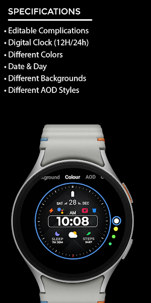 Night ver 58 - watch face Screenshot 3