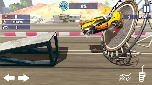 Trampoline Madness Crash - Beam Car Driving 3D Screenshot 0