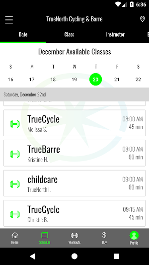 TrueNorth Cycle & Barre Screenshot 1