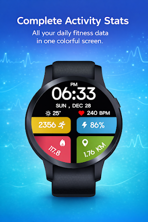 Color FitnessTracker WatchFace Screenshot 2