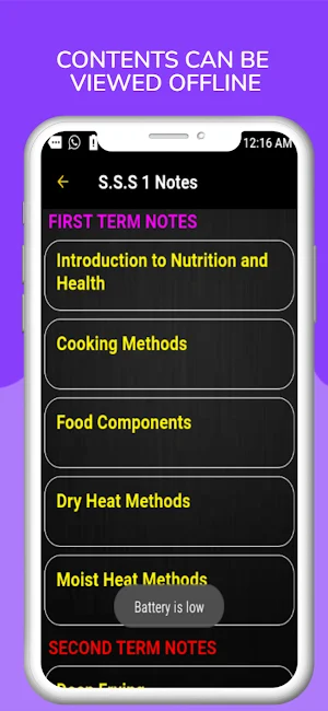 Food and Nutrition (WASSCE) Screenshot 1