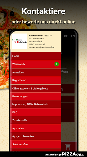 Pizzeria Calabria Erlensee Screenshot 2