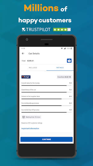 Argus Car Hire App Screenshot 3