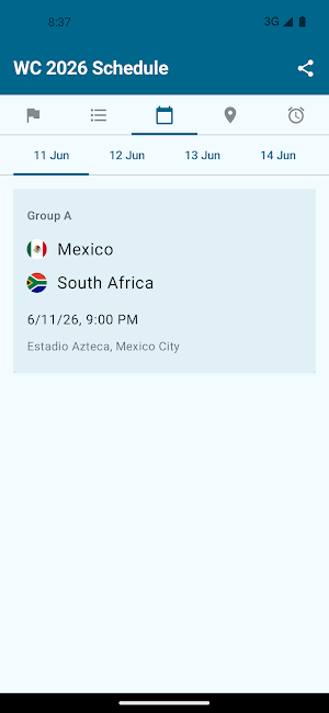 World Cup 2026 Schedule Live Screenshot 0