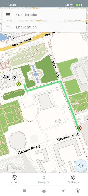 Almaty Kazakhstan Offline Map Screenshot 1