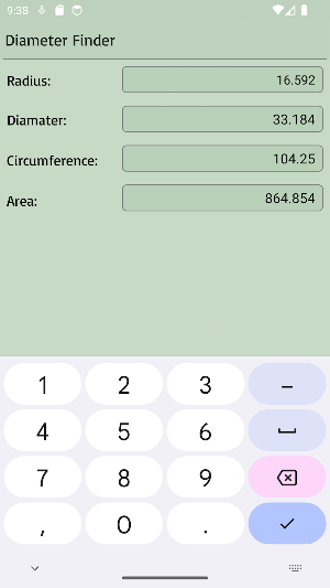 Diameter Finder - Circle Calc Screenshot 1