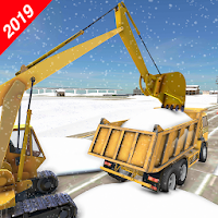 Snow Excavator Gigantic Crane 3D: Snow Plow Game