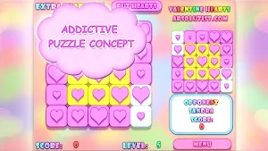 Valentine Hearts Collapse Game Screenshot 1