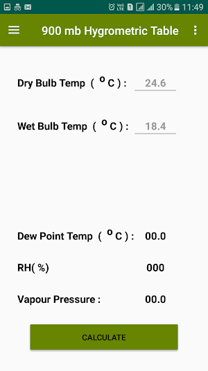 Dew Point Humidity Calculator Screenshot 2