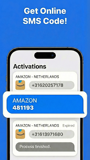 Virtual SMS/Number - Get Code Screenshot 1
