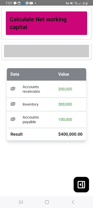 Altman Z-Score Calculator Screenshot 1