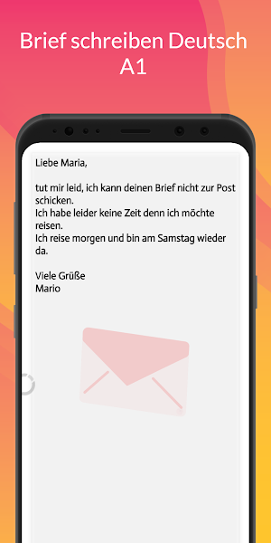 Brief schreiben Deutsch A1 Screenshot 2