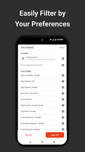 Lift Fitness Studio Screenshot 2