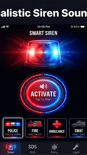 Smart Siren - Police Siren&SOS Screenshot 0