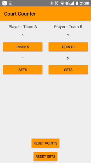 Score keeper app Court counter Screenshot 1