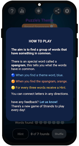 Strands uncover words Screenshot 1