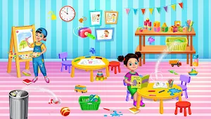 Messy High School Cleaning: Girl Room Cleanup Game Screenshot 1