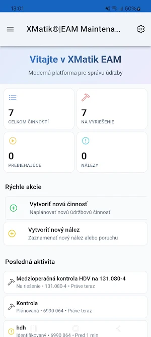 XMatik EAM Maintenance Screenshot 0