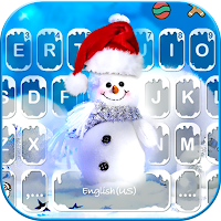 Blue Christmas1 Keyboard Theme
