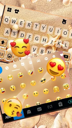 Beach Shells Holiday Keyboard Background Screenshot 3