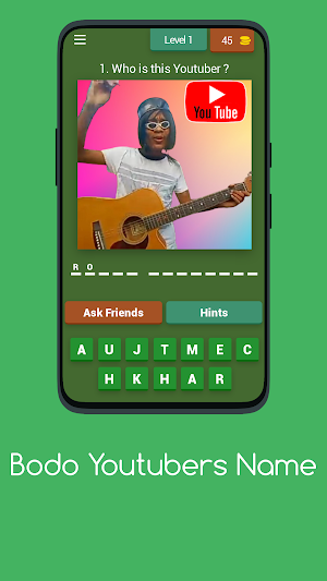 Bodo Youtuber Name-Trivia Game Screenshot 2