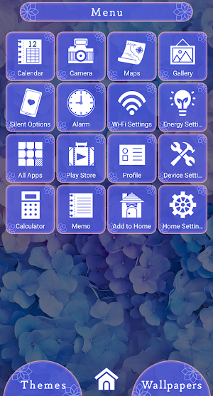 Hydrangea Wall Theme +HOME Screenshot 1