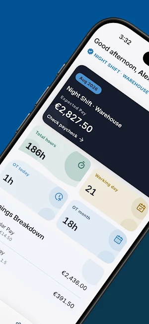 ShiftProof: Shift Hours & Pay Screenshot 1