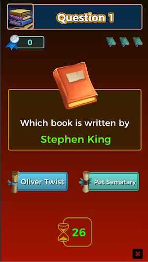 Literature Quiz Game : Books and Authors Screenshot 1