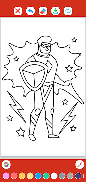 Superhero Coloring Pages Screenshot 2