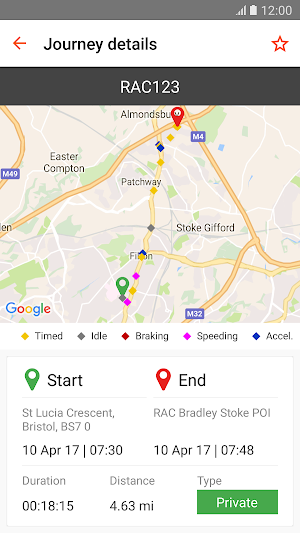 RAC Telematics Screenshot 2