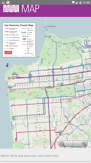 SAN FRANCISCO METRO BUS MAP Screenshot 1