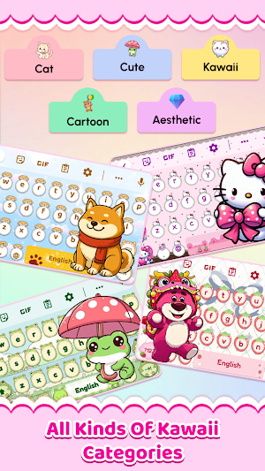 Cute Keyboard: Kawaii & Emoji Screenshot 3