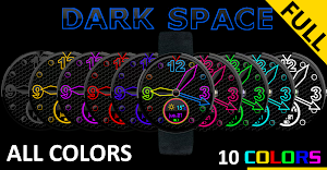 WATCH FACE SPACE ALL COLORS Screenshot 0