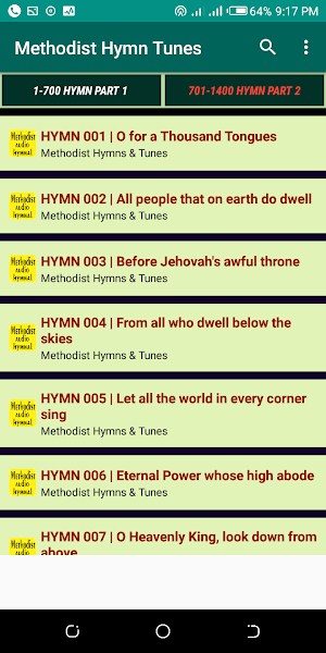 Methodist Audio Hymnal Offline Screenshot 2