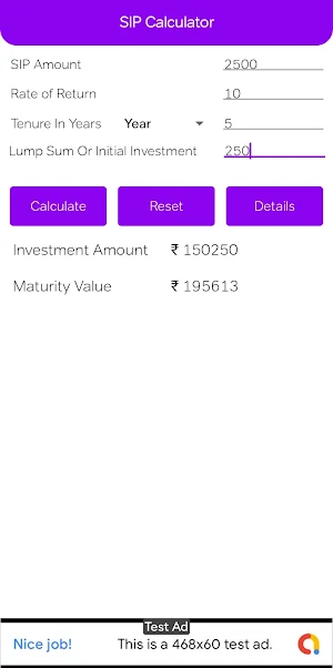 SIP Calculator & Planner Screenshot 2