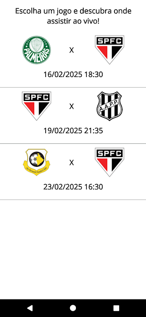 Aonde Assisitir - SPFC Screenshot 0